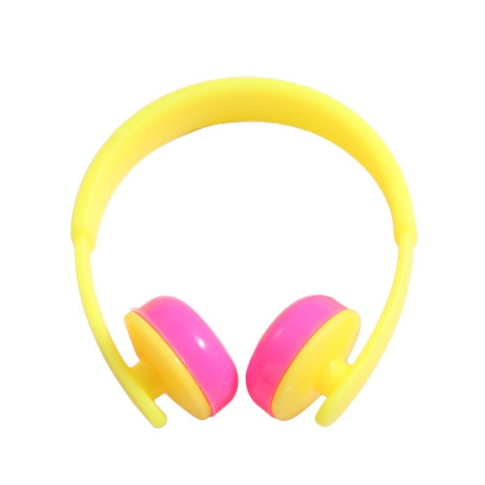 Dollhouse Props Miniature Headset Model Simulation Classic Toys Dollhouse Headphone Model 3.8cm Plastic Doll Headset Toy: WHITE