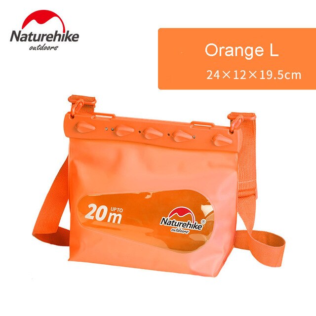 20M Tiefe draussen PVC Tauchen Fluss Wandern Treiben Dichtung Rafting Taschen Ozean Pack Wasserdichte Beutel Trocken Tasche Für Schwimmen L M S: Orange L