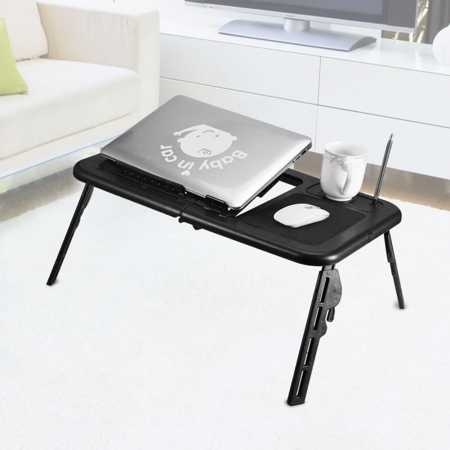 Portable Laptop Folding Table Aluminum Adjustable Floding Notebook Bed Desk Stand with Air Vented Cavities