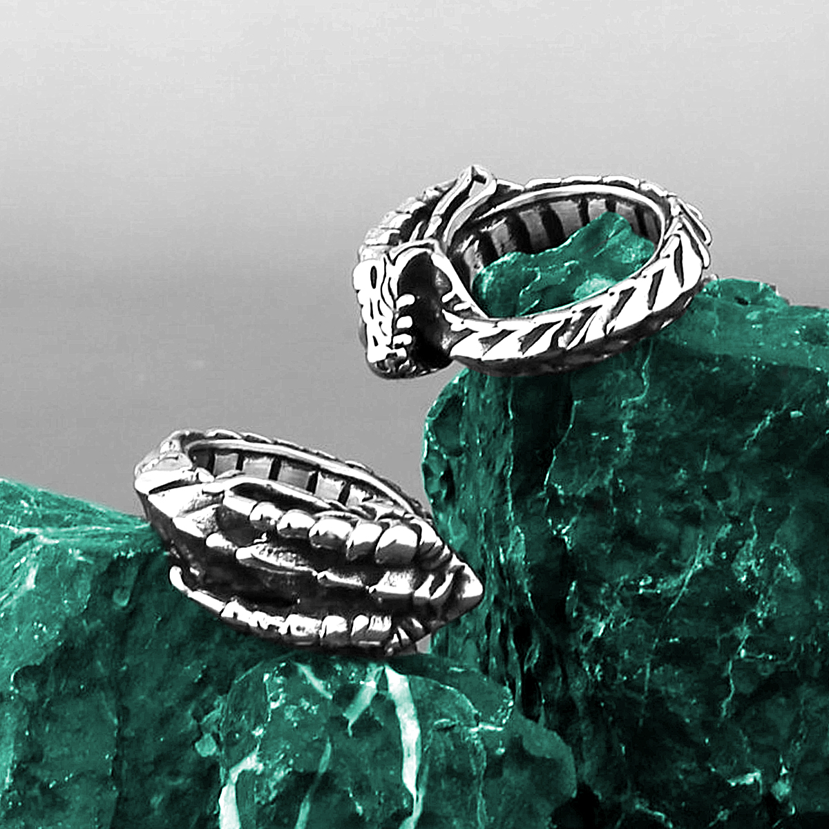 Bagues Dragon pour hommes et femmes, en acier titane, style rétro dominateur, de fête créatifs,