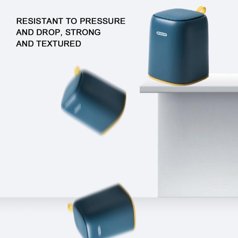 Mini Small Waste Bin Desktop Garbage Basket Home Table Plastic Office Supplies Trash Can Dustbin Sundries Barrel Box With Lid