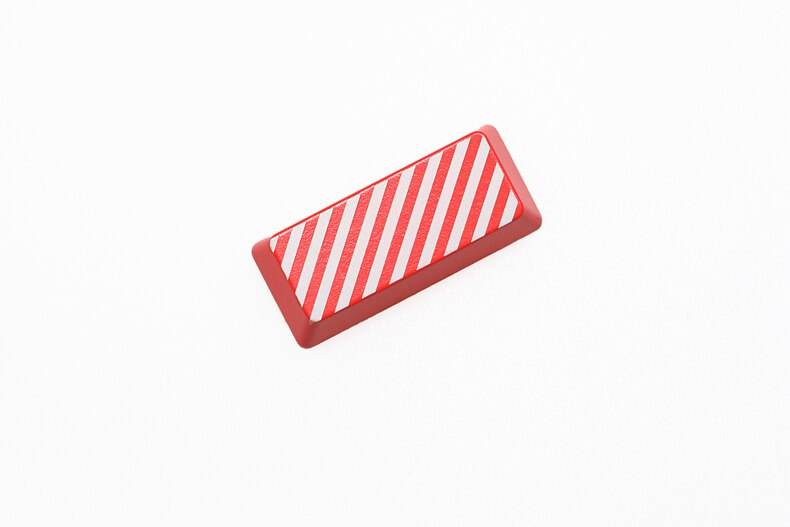 Novelty Shine Through Keycaps ABS Etched, Shine-Through stripe black red for custom mechanical keyboard enter backspace 2.25u 2u