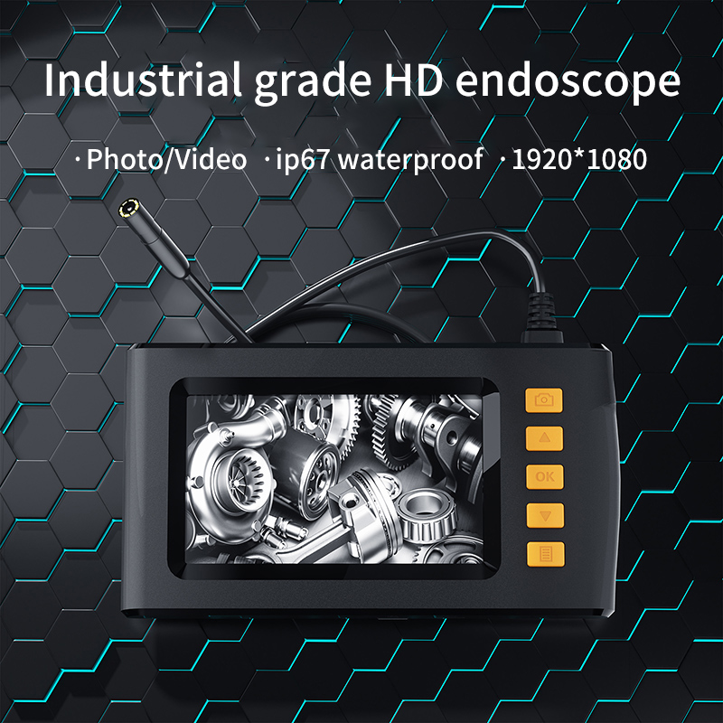 Endoscopio Industrial de lente única y doble, boroscopio Digital de 1080P, cámara de alcantarillado impermeable IP67 de 8mm con LCD de 4,3 pulgadas y 8 LED ajustables