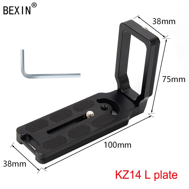 Verticale Shot L Plaat Dslr Camera Quick Release L Plate Mount Beugel Voor Canon Nikon Sony Camera Arca Swiss Statief bal Hoofd: KZ14  L plate