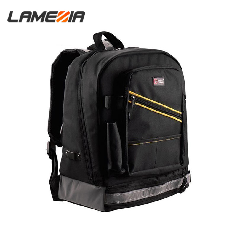 LAMEZIA Multifunktions Wasserdichte Rucksack Werkzeug Arbeit Oxford Tuch Toolkit Elektriker Tischler Instrument Fällen Mit Handtasche Tasche