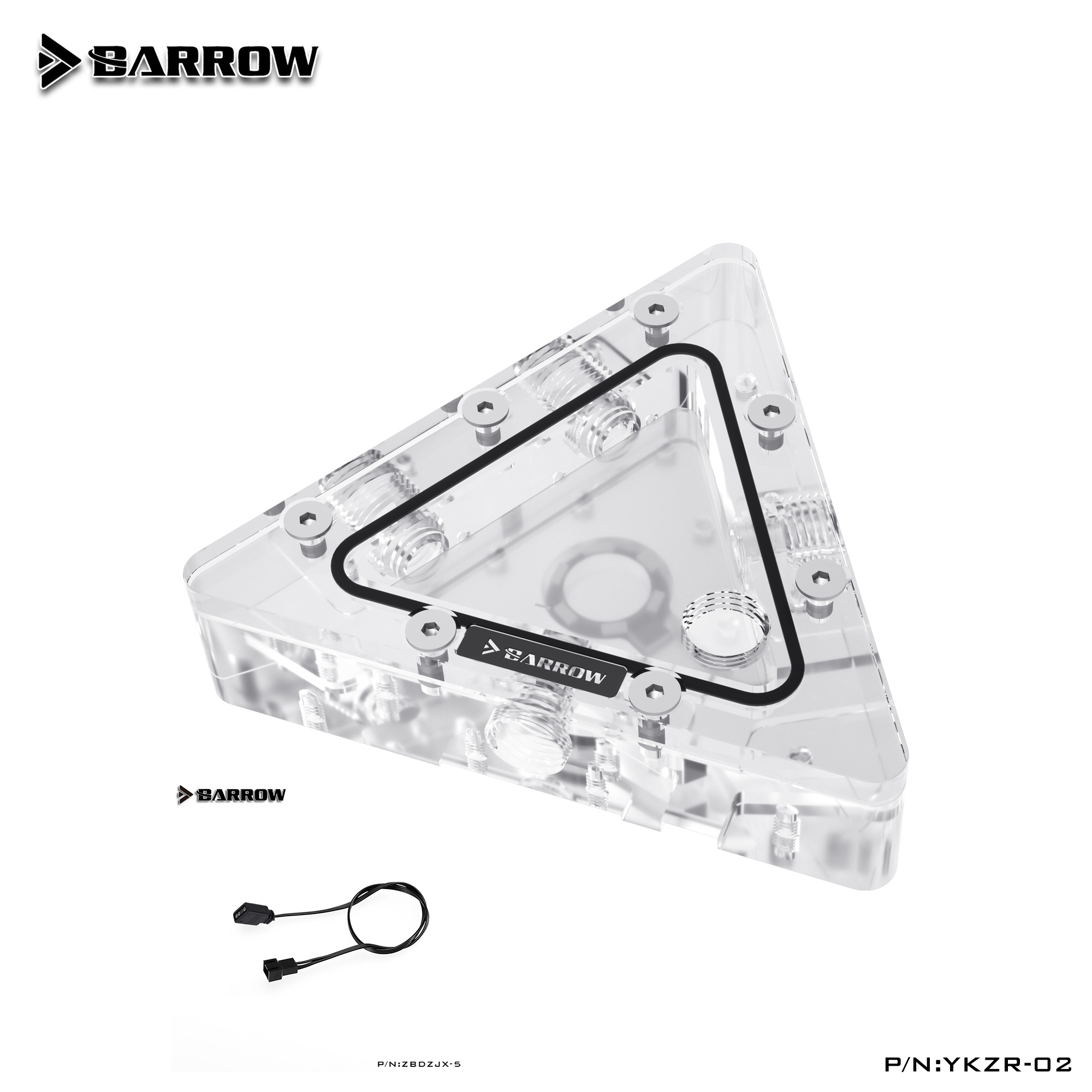 Reservoir, Water Tank, Triangular combined reservoirs, 5V ARGB 3PIN Materboard AURA SYNC For PC Water cooling system MOD YKZR-0: 5V ARGB 3PIN