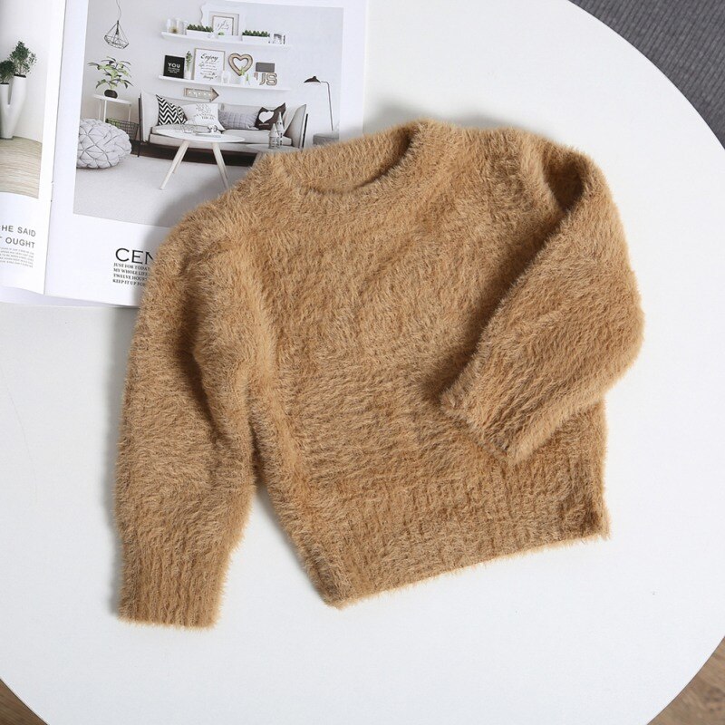 Baby Jongen Meisje Effen Trui Herfst Winter Peuter Warm Lange Mouwen Tops Blouse Kleding
