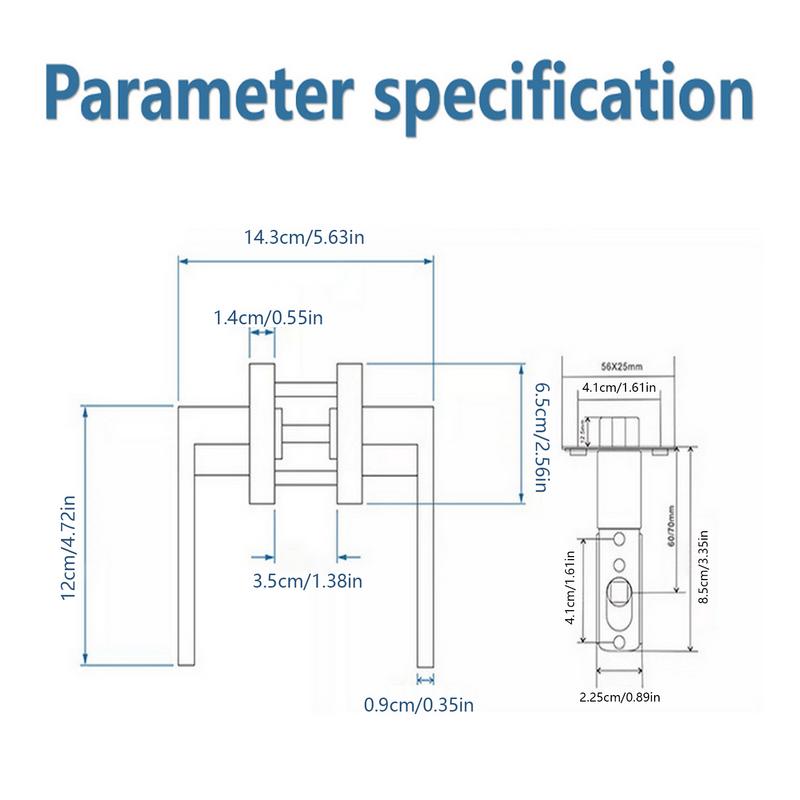 Bedroom Door Knobs Door Locks Door Levers For Passage Heavy Duty Door Locks Reversible Flat Levers Door Handles For Right Or