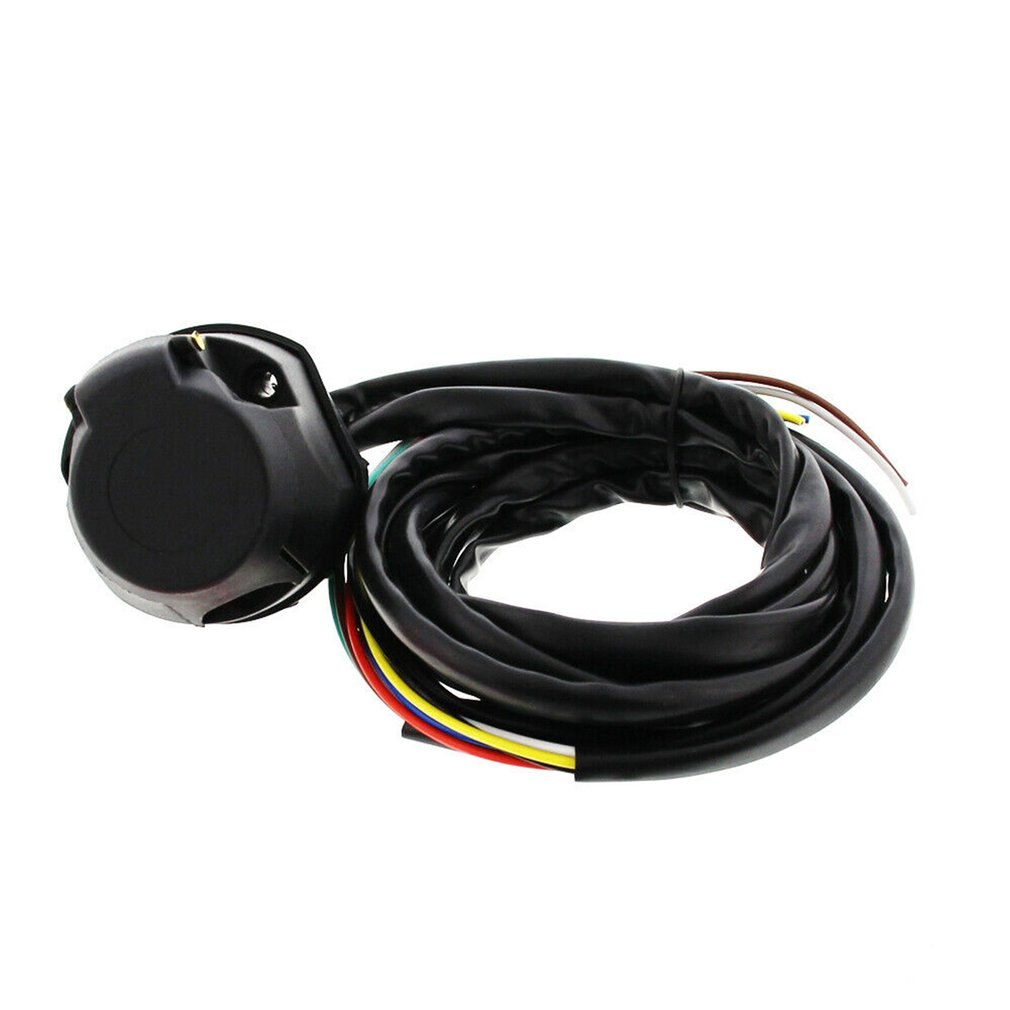 Juego de cables para remolque de 7 núcleos, 2M, juego de enchufes para remolque, Kit eléctrico de 13 Pines, arnés con gancho de tracción, accesorios para coche