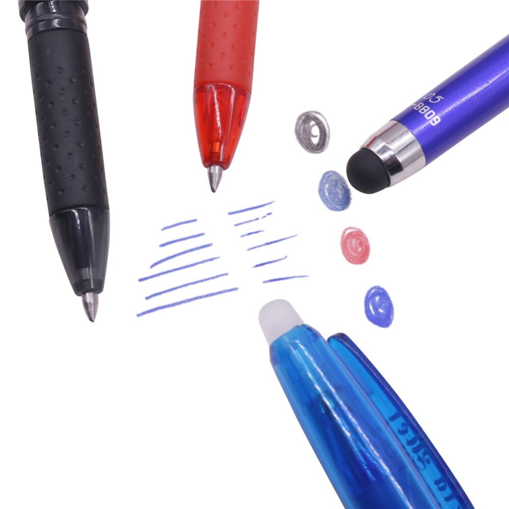 16 Pcs Gel pen office school magic erasable pen refill 0.5mm pole pen mixed color ink school student office stationery pen