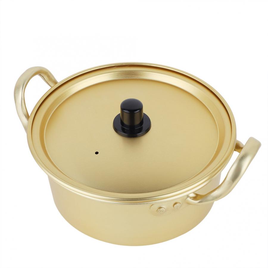Cooking Pot Korean Ramen Noodle Pot Korean Yellow Aluminum Stockpot Instant Noodles Pot cooking pots