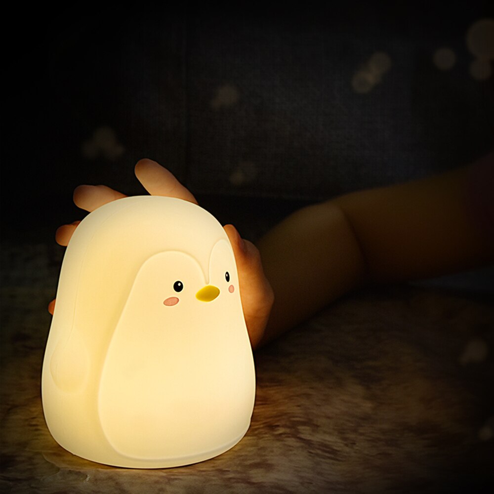 USB LED Night Light Lamp Soft Silicon Touch Sensor Cartoon 5V 1200 mAh 8 Hours Working Kids Cute Night Light