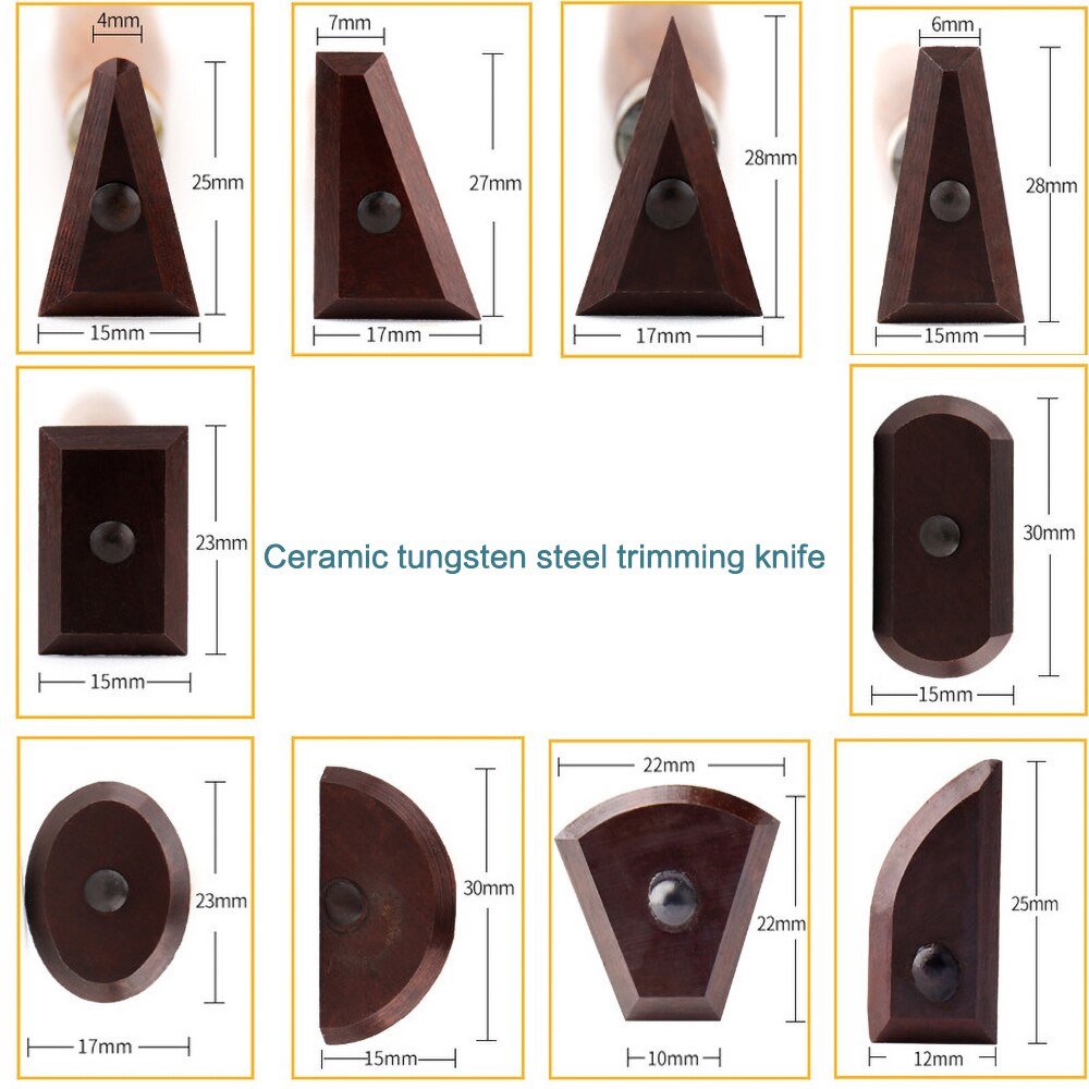 Herramientas de cerámica de caoba de , cuchillo de acero de tungsteno, escultura de arcilla con mango de madera, herramienta práctica de recorte, arte DIY