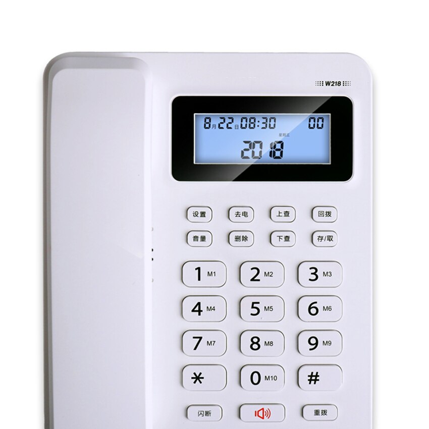 Fixed Telephone Landline for Home Office, Corded Telephone Business with Backlit, Fast Dial, Adjustable Volume, VIP Setting