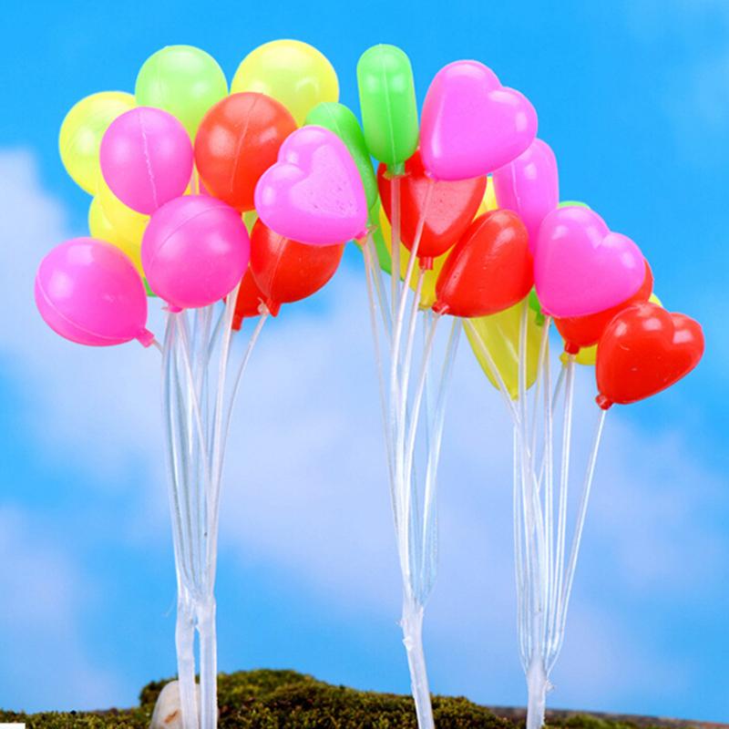 Minimuñecas bonitas de simulación de globos coloridos para jardín, adornos en miniatura para paisajismo de jardín, de Navidad en miniatura