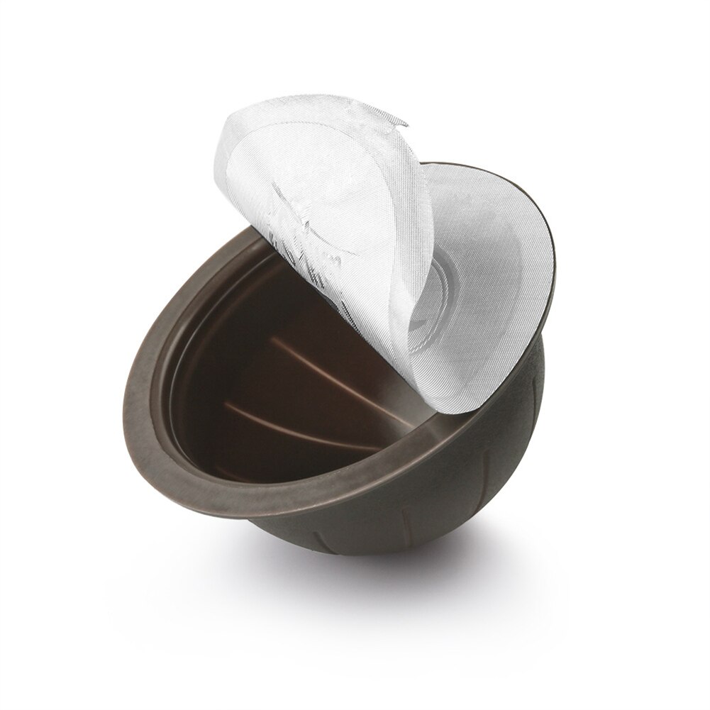 Herbruikbare Koffie Capsule Pod 3x Cup Body + 60x Aluminiumfolie Voor Nespresso Vertuo Vervangen Huishoudelijke Benodigdheden