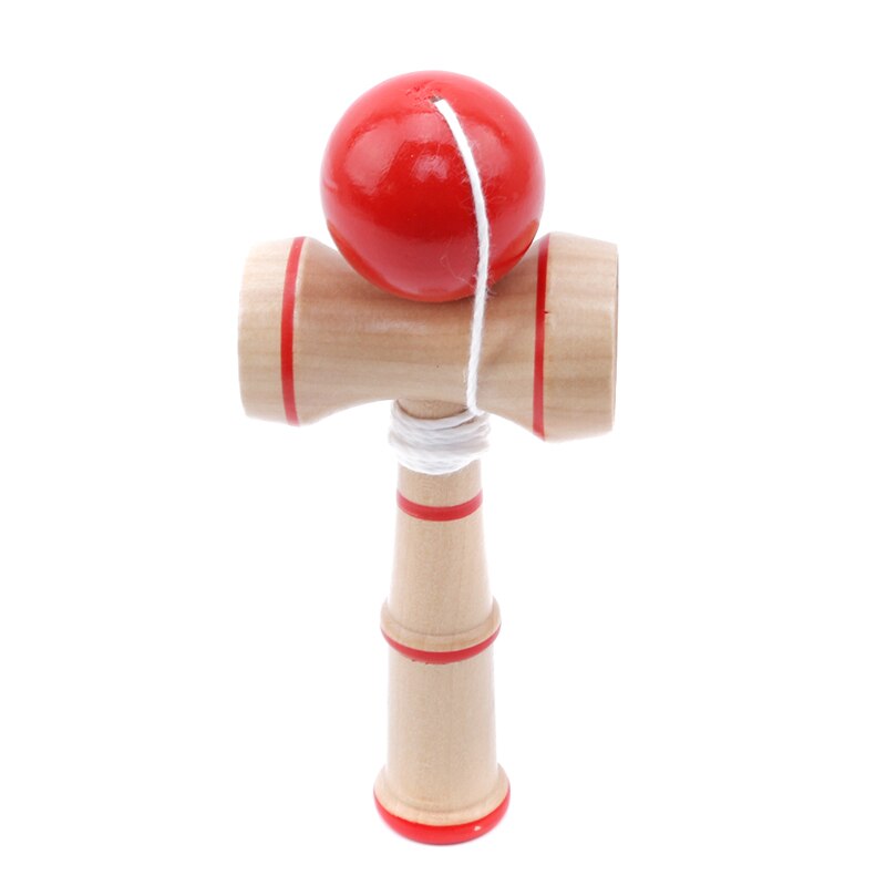 Kendama-vaso de madera antiestrés para niños, pelota de malabares, juguetes educativos para preescolar para niños, juegos divertidos al aire libre: Type 2 red