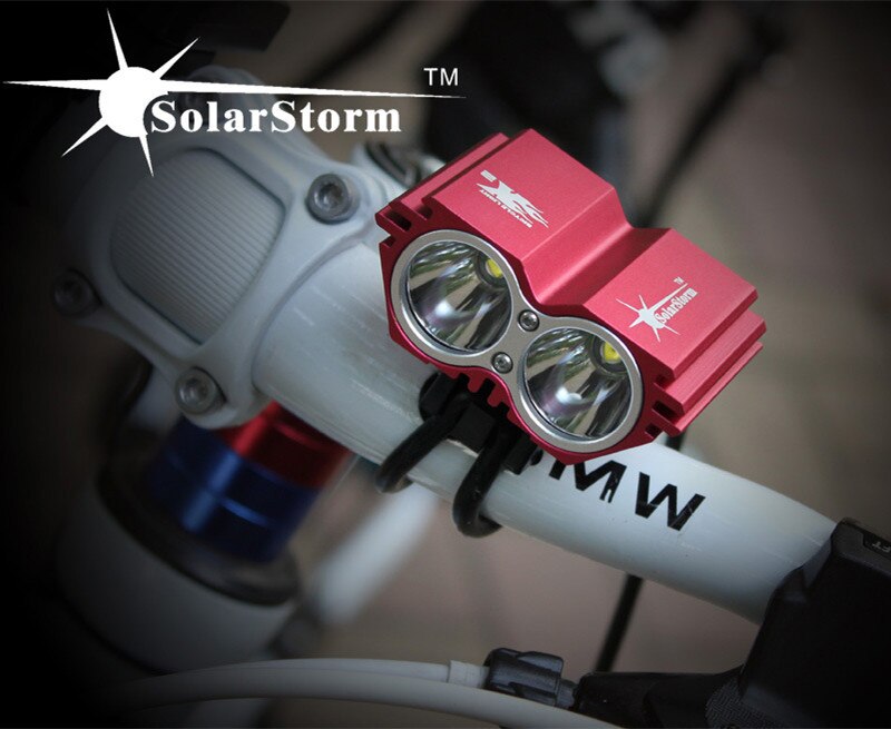 SolarStorm-faro delantero LED para bicicleta, 5000 lúmenes, 2x XML, U2, sin batería: X2R