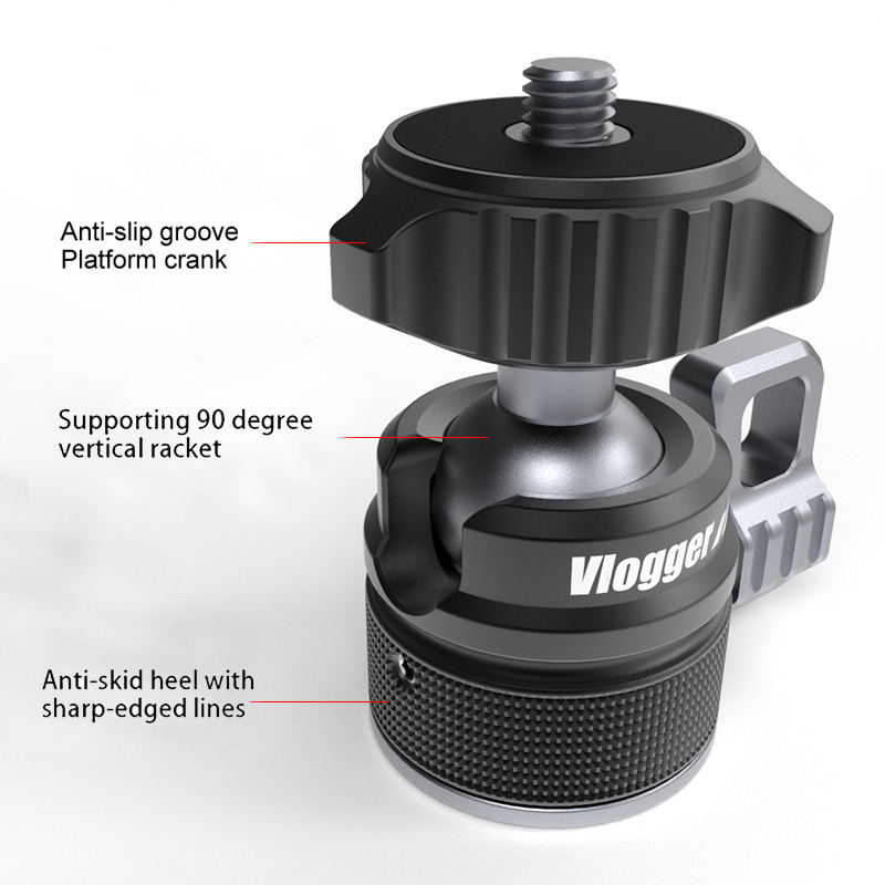 Tripod Head Camera Photo Studio Video Ball Head Mount 360 Panoramic Universal Ballhead for DSLR Tripod Monopod PTZ