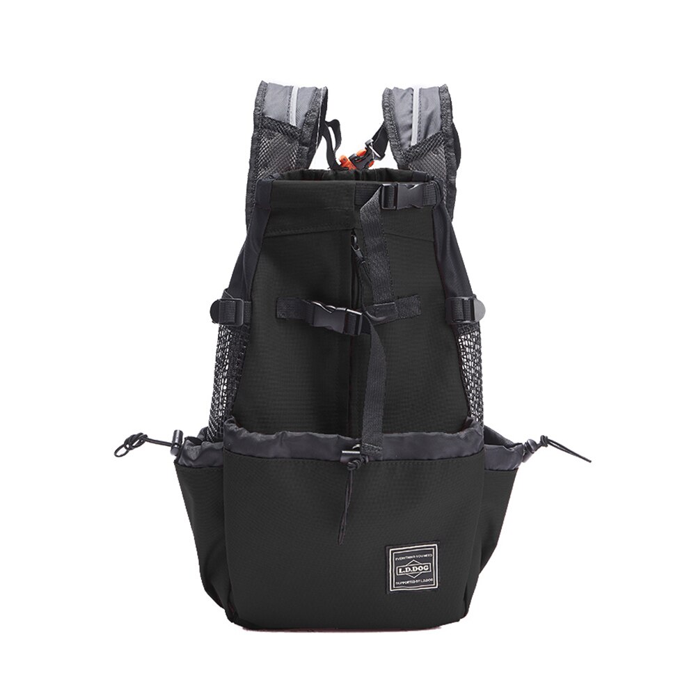 Hondendraagtas, rugzak, hoofdtas voor grote honden, retriever, franse bulldog, buitenfiets, wandel- en reistassen, s-xl: Zwart / Ik