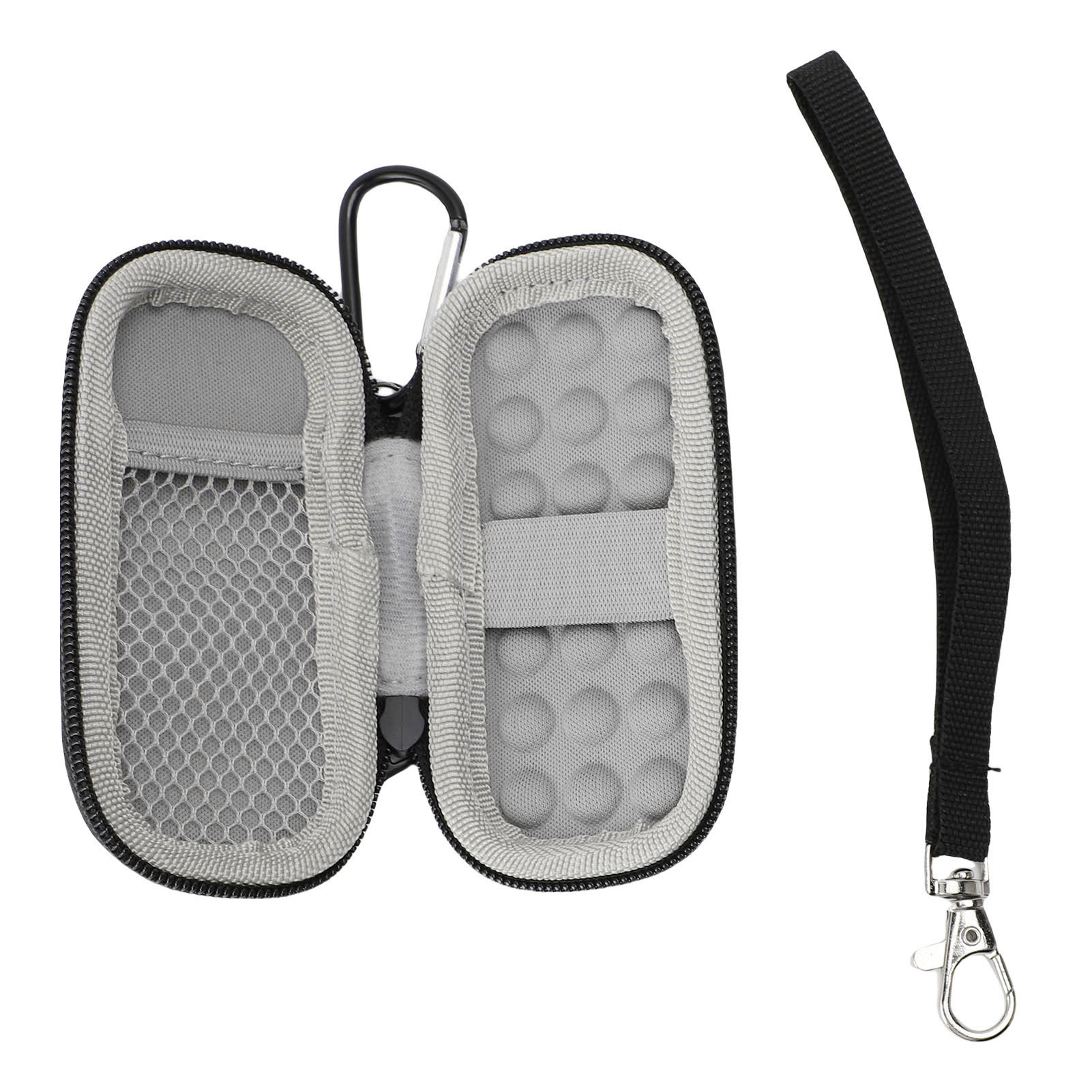 Hartschalen-Tragetasche, passend für KardiaMobile, Reisetasche, rund, tragbar, mit Riemen, Kletterschnalle für Sport