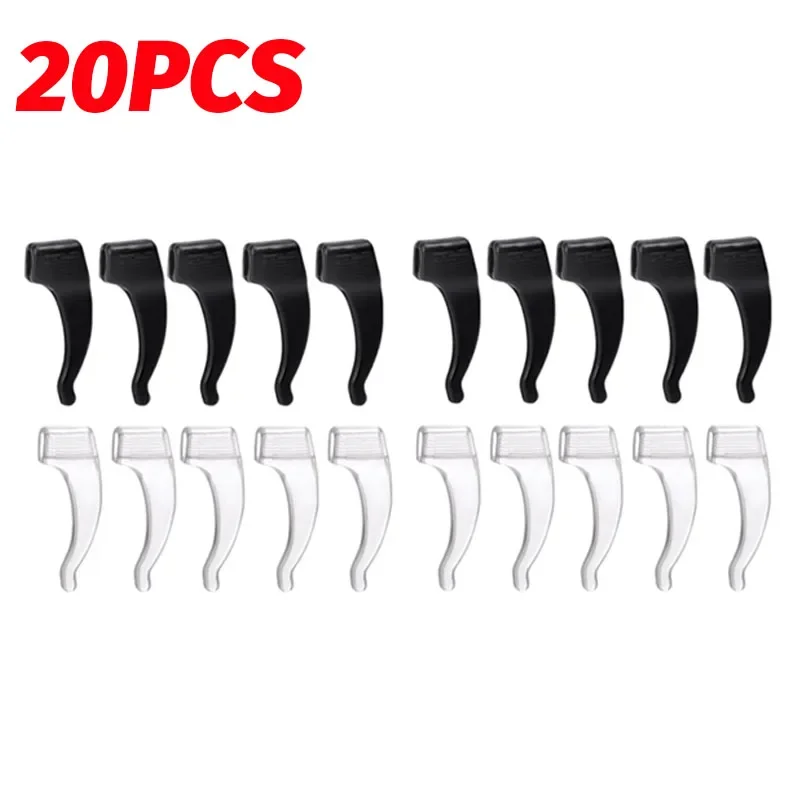 Ganchos antideslizantes de silicona para las orejas, empuñaduras elásticas para gafas, soporte de tapón para la oreja, accesorios de sujeción, soporte para gafas con punta del templo, 50 Uds.: YELLOW
