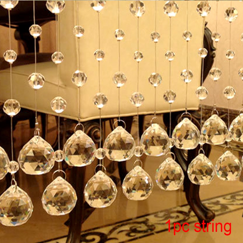Crystals Glass Beads String Curtain Window DIY Wall Home Decor Wedding Backdrop Festive Decor