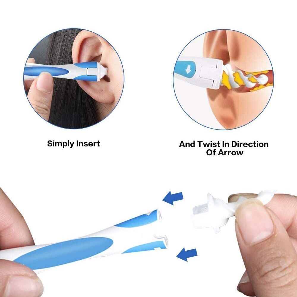 Ear Care Clean Ear-pick Cleaner 16 Tips Spiral Smart Ear Cleaner Easy Earwax Removal Swab Kit Soft Flexible Safe Pain-free Tools