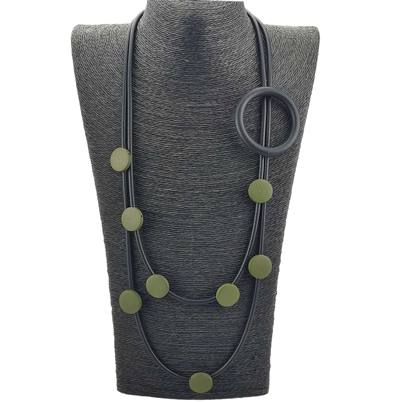 Collana colorata in stile etnico bohéaspetto Moda donna design di lusso Gioielli in gomma Collane con ciondolo Accessori per costumi Gioielli: Oro scuro