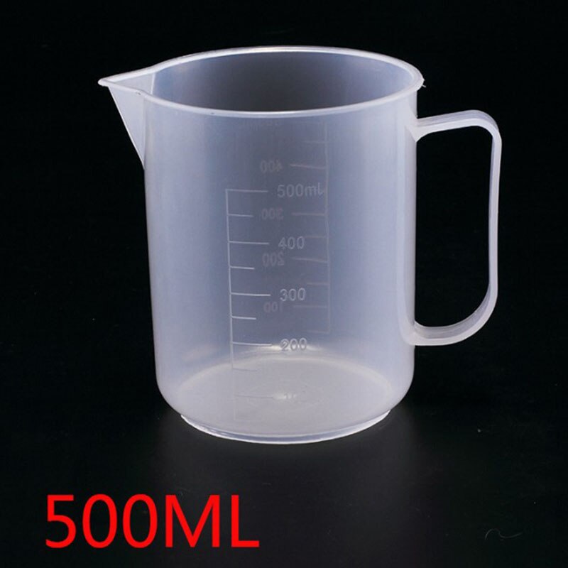 Taza medidora graduada de plástico transparente para hornear, recipiente para medir líquidos: A3