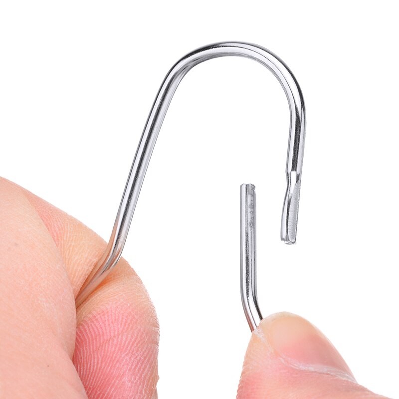 12Stck Edelstahl Dusche Vorhang Haken Ringe Metall Dusche Vorhang Haken Ringe Für Schlecht Dusche Stangen Vorhänge