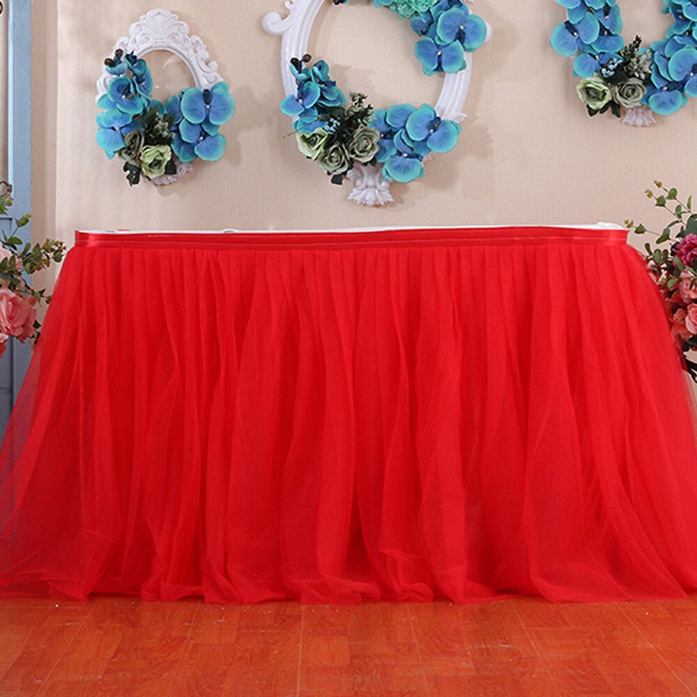 1pc 100 x 80 cm flerfärgad bordskjol överdrag födelsedag bröllop festlig födelsedagsfest heminredning bordsduk 3 juni