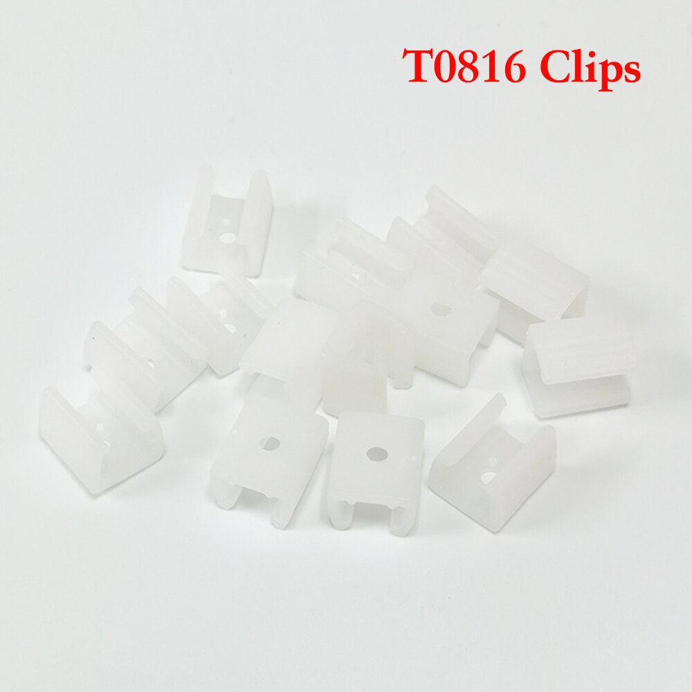 Neon Strip 6x12mm / 8x16mm Clip LED Fixing ABS Plastic Mounting Clips 5V 12V 24V Waterproof LED Strip Neon Light Buckles Clamp