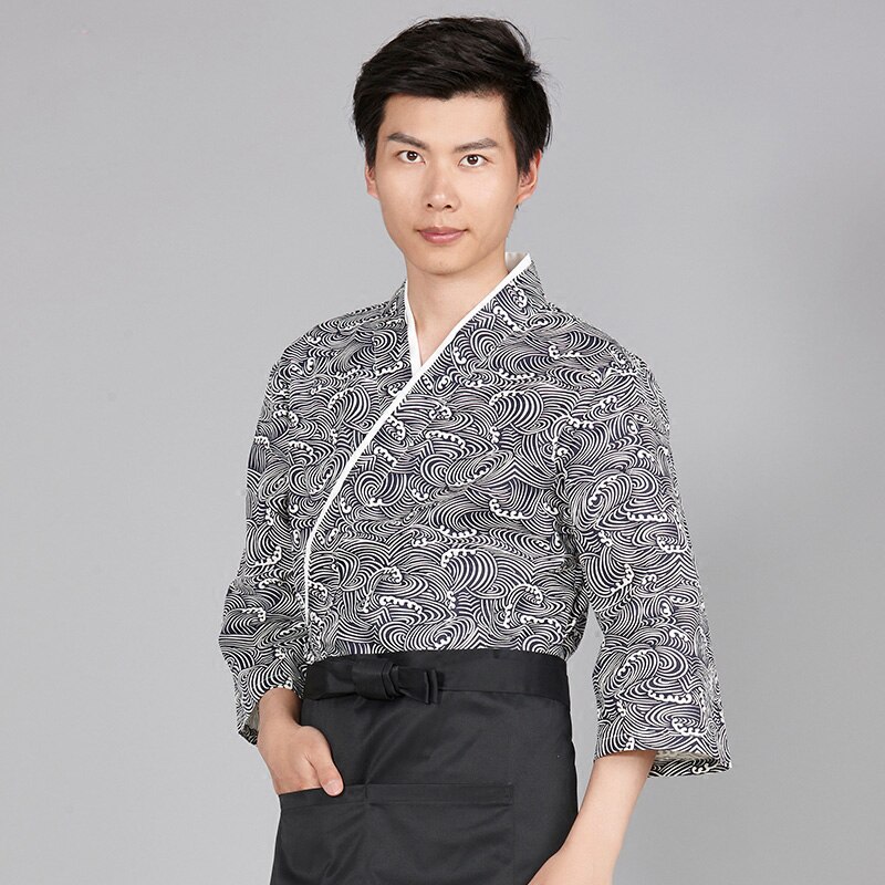 nuovo Giappone Sushi abbigliamento unisex cotone cibo Giapponese uniforme di servizio nuvola modello chef