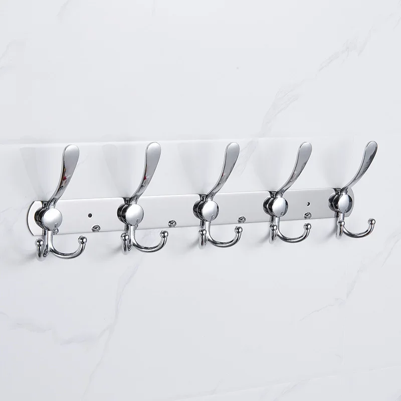 5 Hooks Stainless Steel Wall-mounted Bathroom Hook Rack Towel Clothes Coat Hat Holder Hallway Bedroom Kitchen Storage Rack: Bronze
