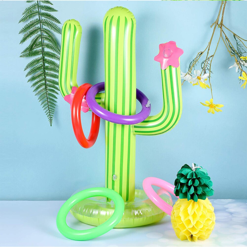 Cactus Inflatable Ring Toss Party Games Toys Floats Party Supplies Favors For Kids Teens Adults Inflatable Toys for Water Park