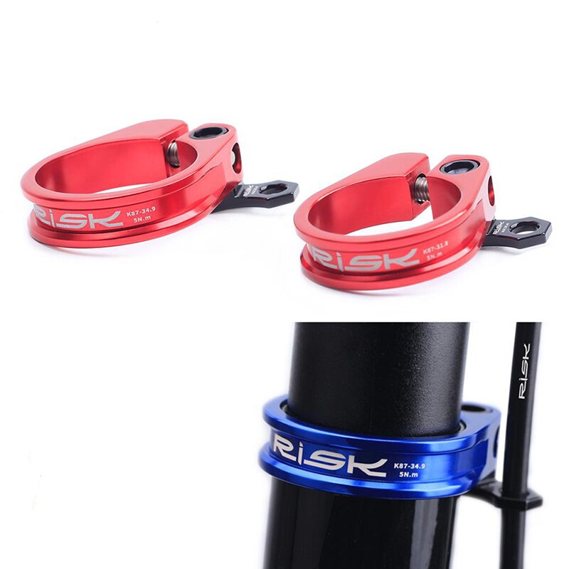 45g ultralichte aluminium zadelpenklemmen voor 31.8/34.9mm zadelpennen, mtb, racefiets, zadelbuis, vaste ring, fietsonderdelen