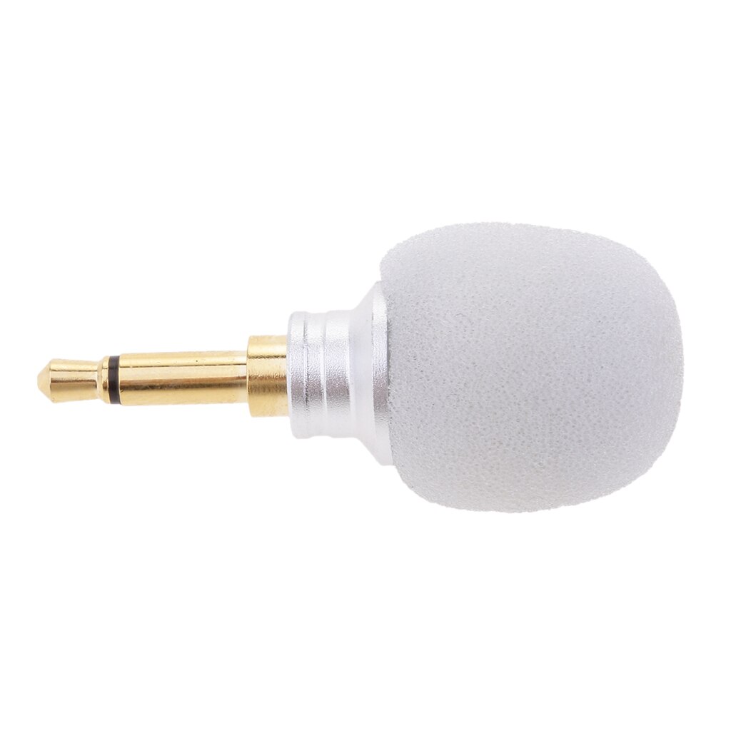 Micrófono Mike con sonido condensador Mini, Conector Mono/estéreo/estándar de 3,5mm para amplificador de grabación de voz, teléfonos móviles: White 3.5mm Mono Pl