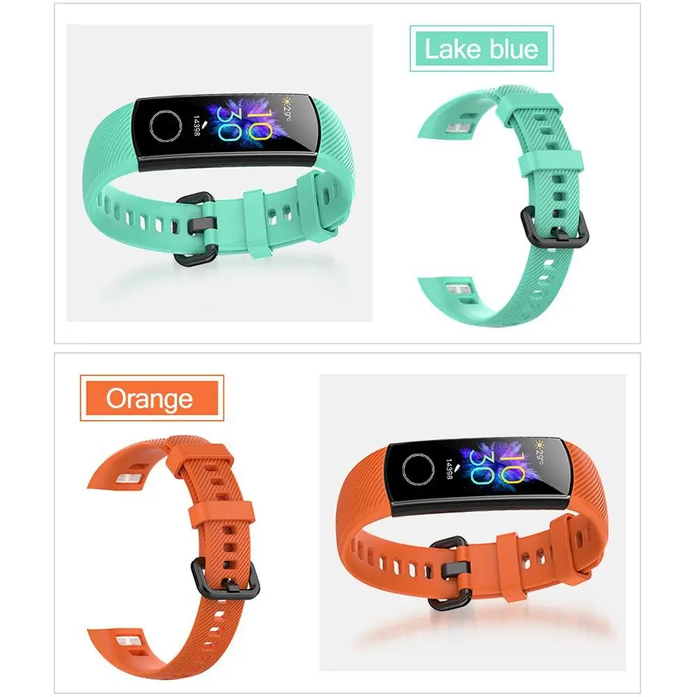4 stuks riem voor Honor Band 5 4 polsbandjes Sport kleurrijke band siliconen vervangende armband voor Honor Band 5 slimme accessoires