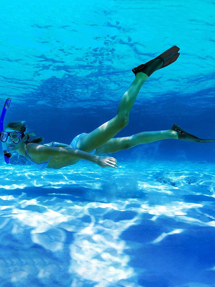 Flippers Swimming Fins Adult Short Scuba Snorkeling Shoes Swim Fins Foot Flipper Diving Flippers Diving Fins With Heel