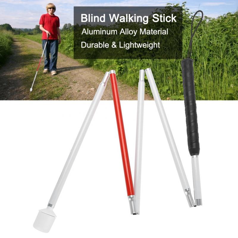 Foldable Reflective Blind Walking Stick Guide Blind Cane Crutch Visually Impaired Adjustable Folding Blind Crutch Cane for Elder