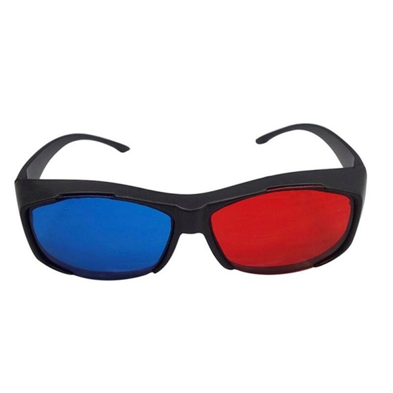 1Pcs Red Blue 3D Glasses Black Frame For Dimensional Anaglyph TV Movie DVD Game
