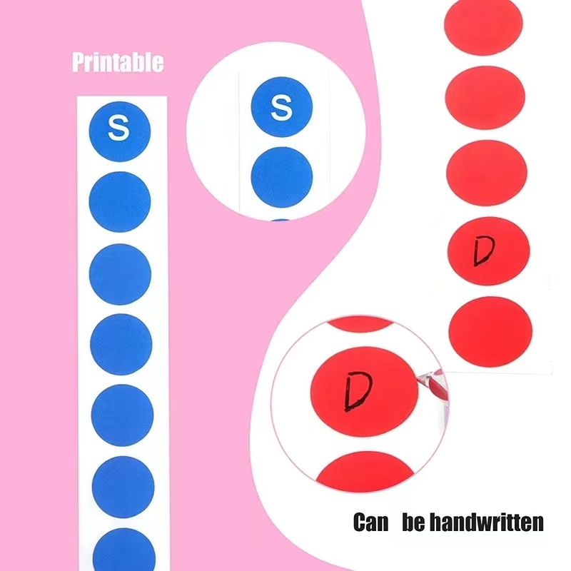 Round Blank Handmade Sticker Roll Dot Stickers Scrapbooking Self-adhesive Color Labels for Marking Classification