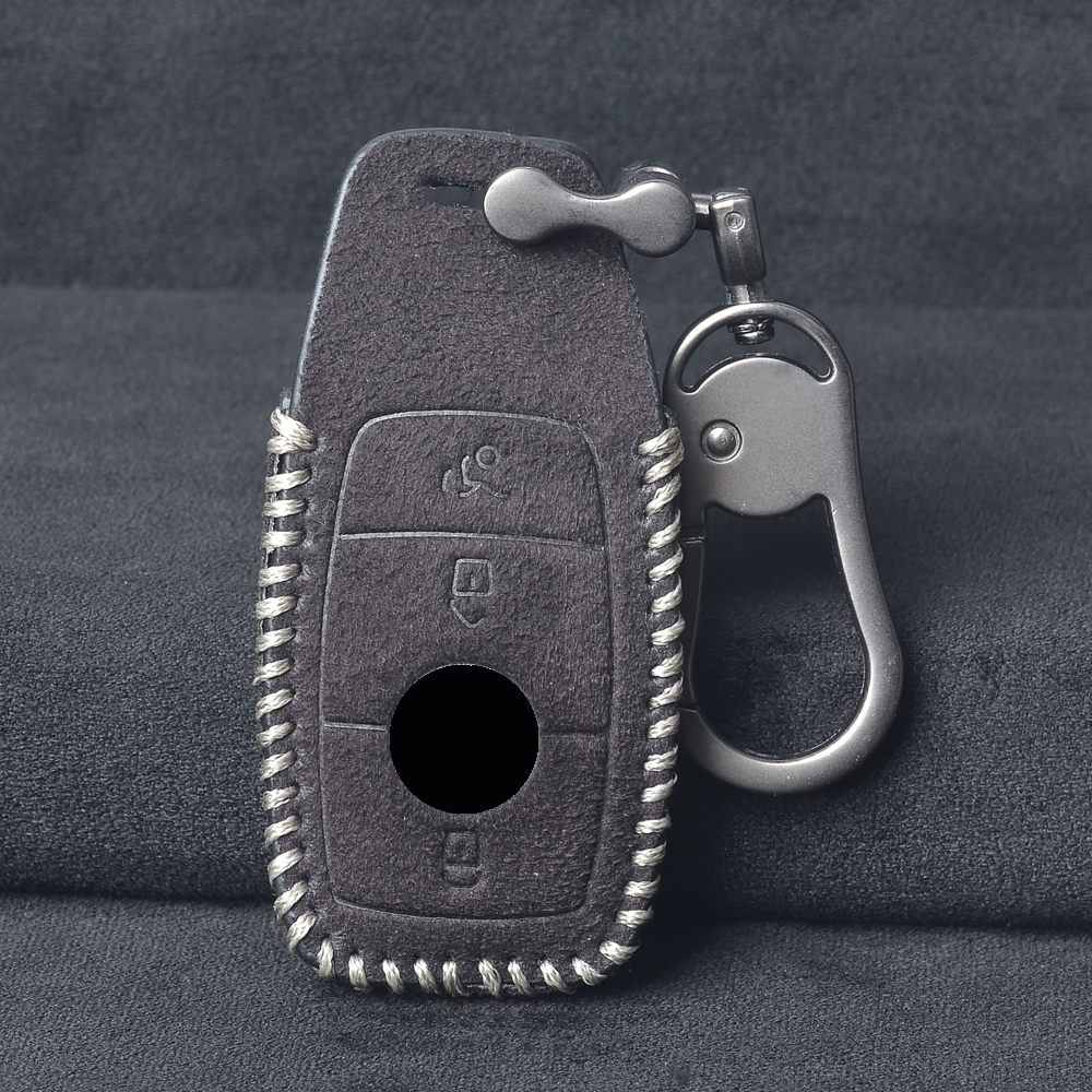 etui na kluczyk samochodowy klucz pokrywa robić Mercedes Benz A B C Class W203 W211 W204 CLS CLK 2017 E Class W213 2018 S class CLA SLK AMG brelok robić kluczy: królewski niebieski