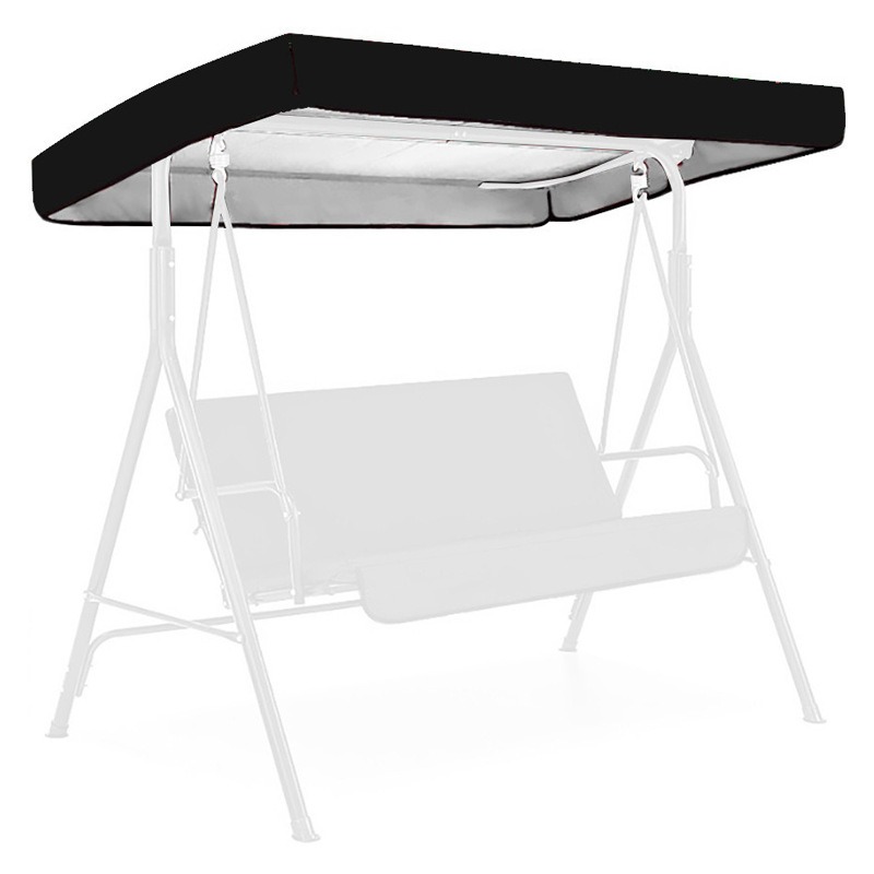190T Patio Outdoor Garden Swing Canopy Replacement Porch Top Cover Rainproof Sunproof 191*120*18/23cm Cover