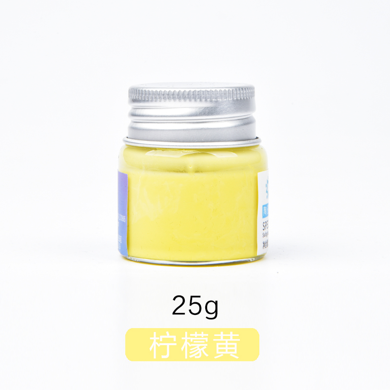 Pigmentos de colores de cerámica para pintura, herramientas de alfarería para pintura con bajo esmalte , pintados a mano, 25ML: Lemon yellow
