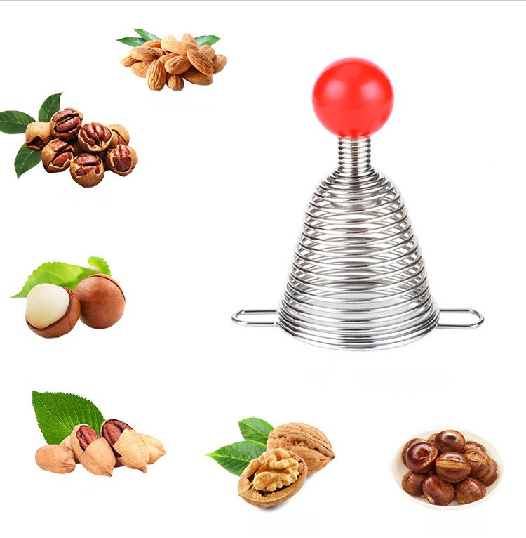 1PC Open Walnuts Tools Spring Nut Crackers Christmas Metal Nutcracker spring nutcracker OK 0506