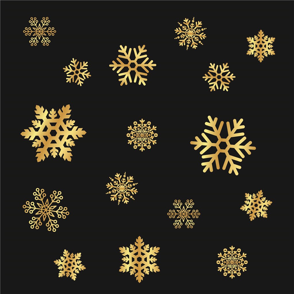 25# Christmas DIY Decoration Golden Christmas Wall Sticker Glass Wall Sticker Christmas Self adhesive Wall Stickers Window Decor: D