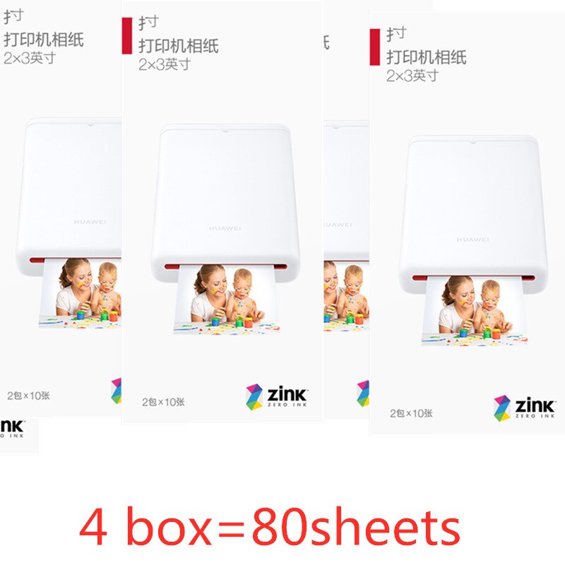 Papel fotográfico Original Zink 2*3 pulgadas 50*76mm para impresora Huawei Canon zoemini LG PD261 251 233 239SP: 4 box