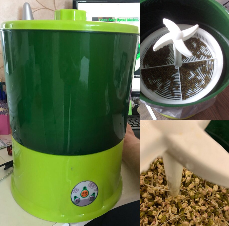 220V Home DIY Bean Sprouts Maker 3 Layers Automatic Electric Germinator Seed Vegetable Seedling Growth Bucket